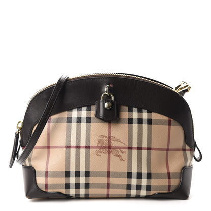 Burberry Haymarket Check Small Primrose Crossbody Bag Chocolate 1 of 12