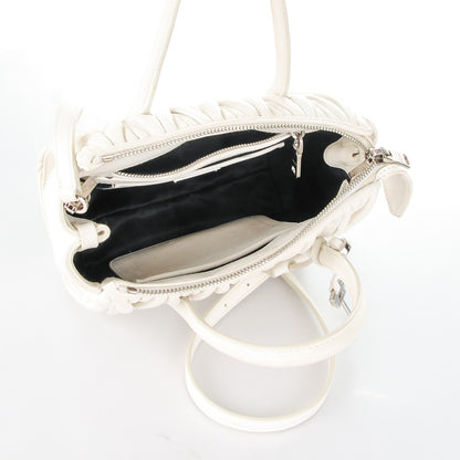 Miu Miu Nappa Matelasse Lux Mini Crossbody Tote Bianco 5 of 9