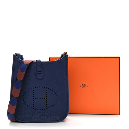 Hermes Taurillon Clemence Flipperball Sangle Evelyne TPM Bleu Saphir Black Bleu Saphir 11 of 11