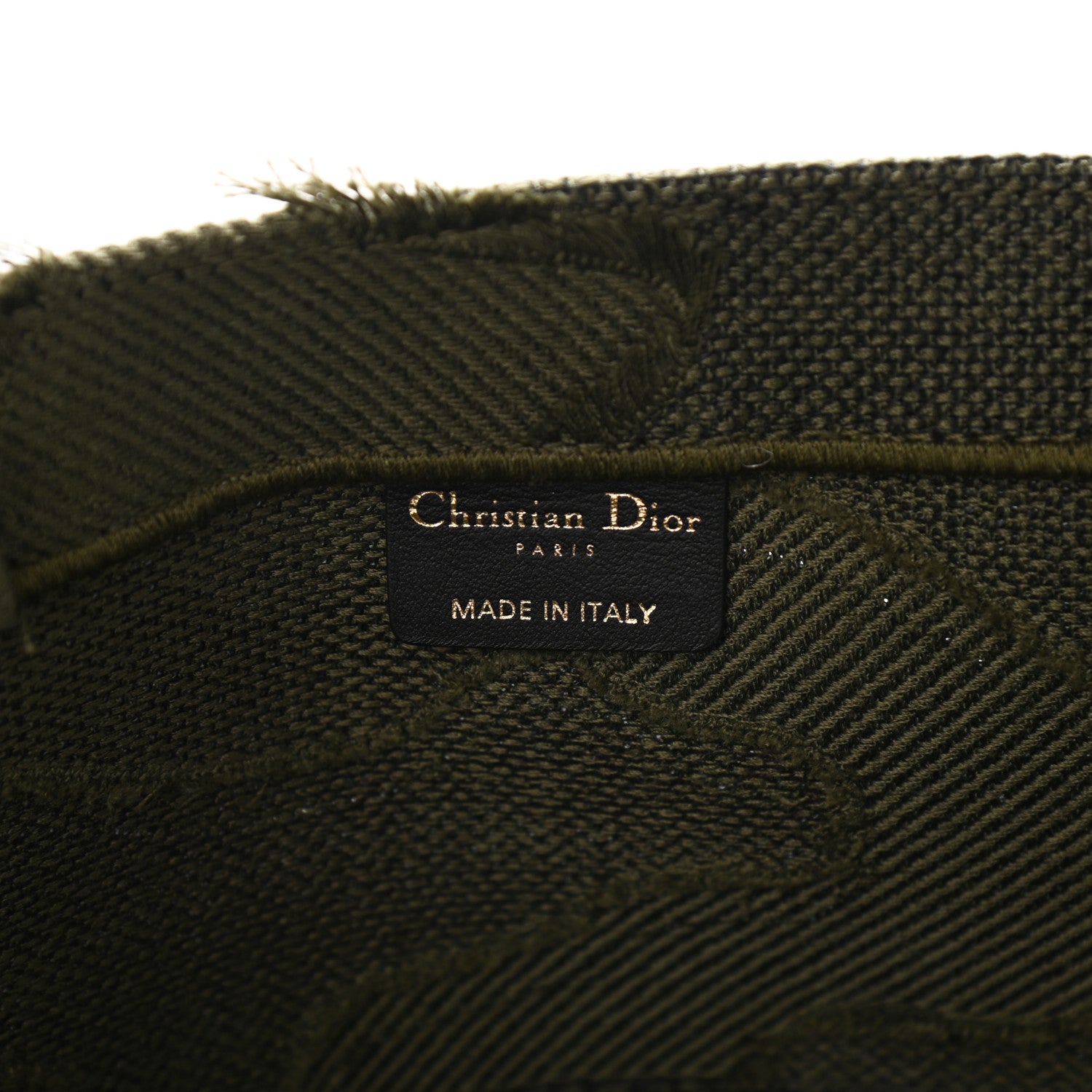 Christian Dior Canvas Embroidered Camouflage Book Tote Green 6 of 12