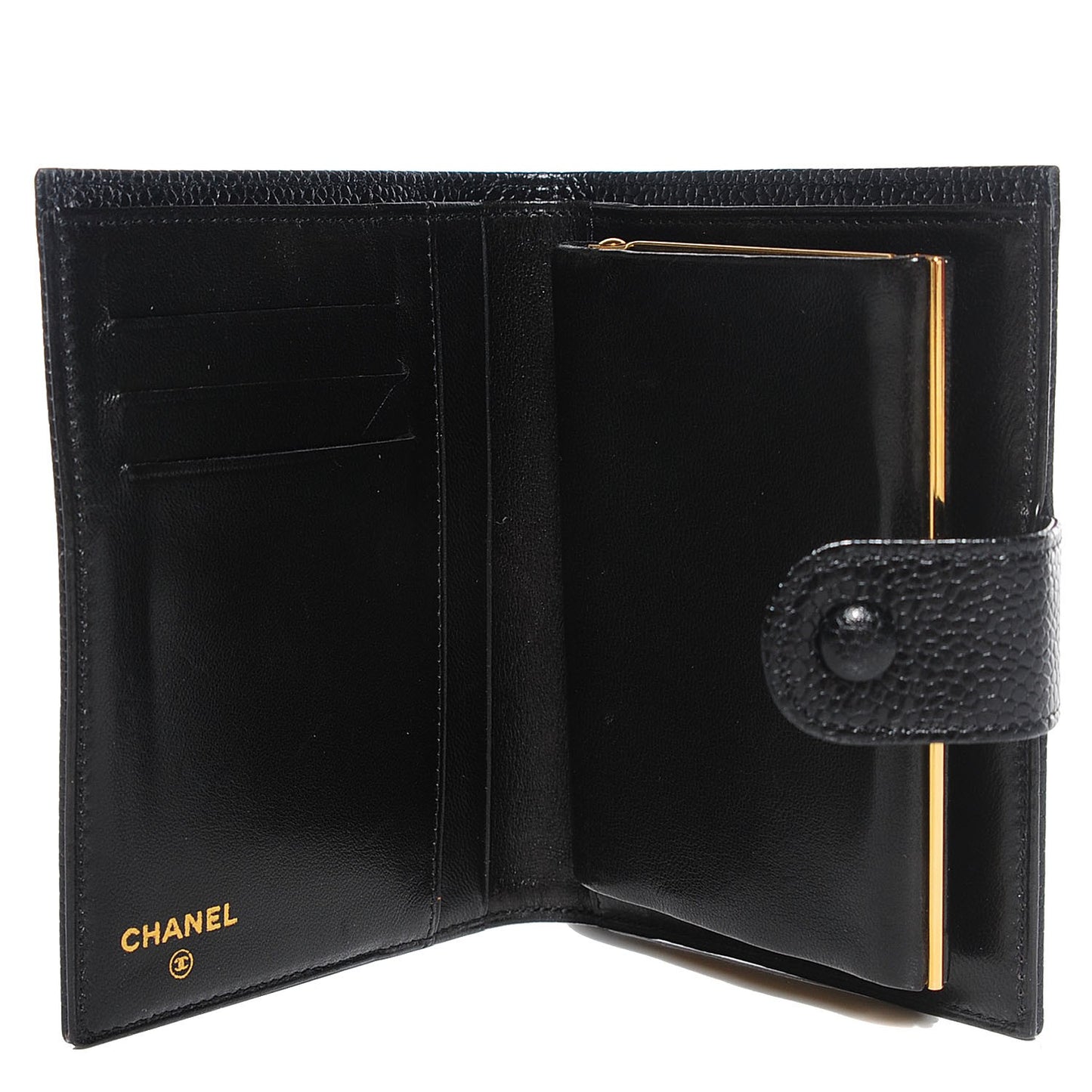 Caviar Timeless CC French Wallet Black