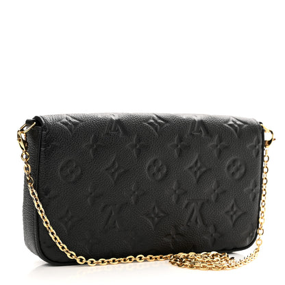 Louis Vuitton Empreinte Pochette Felicie Chain Wallet Black 4 of 10