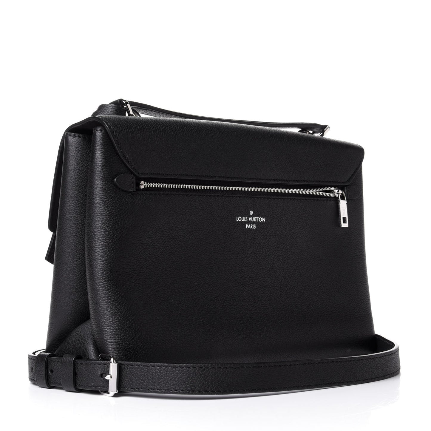 Soft Calfskin My Lockme Top Handle Vanille Black