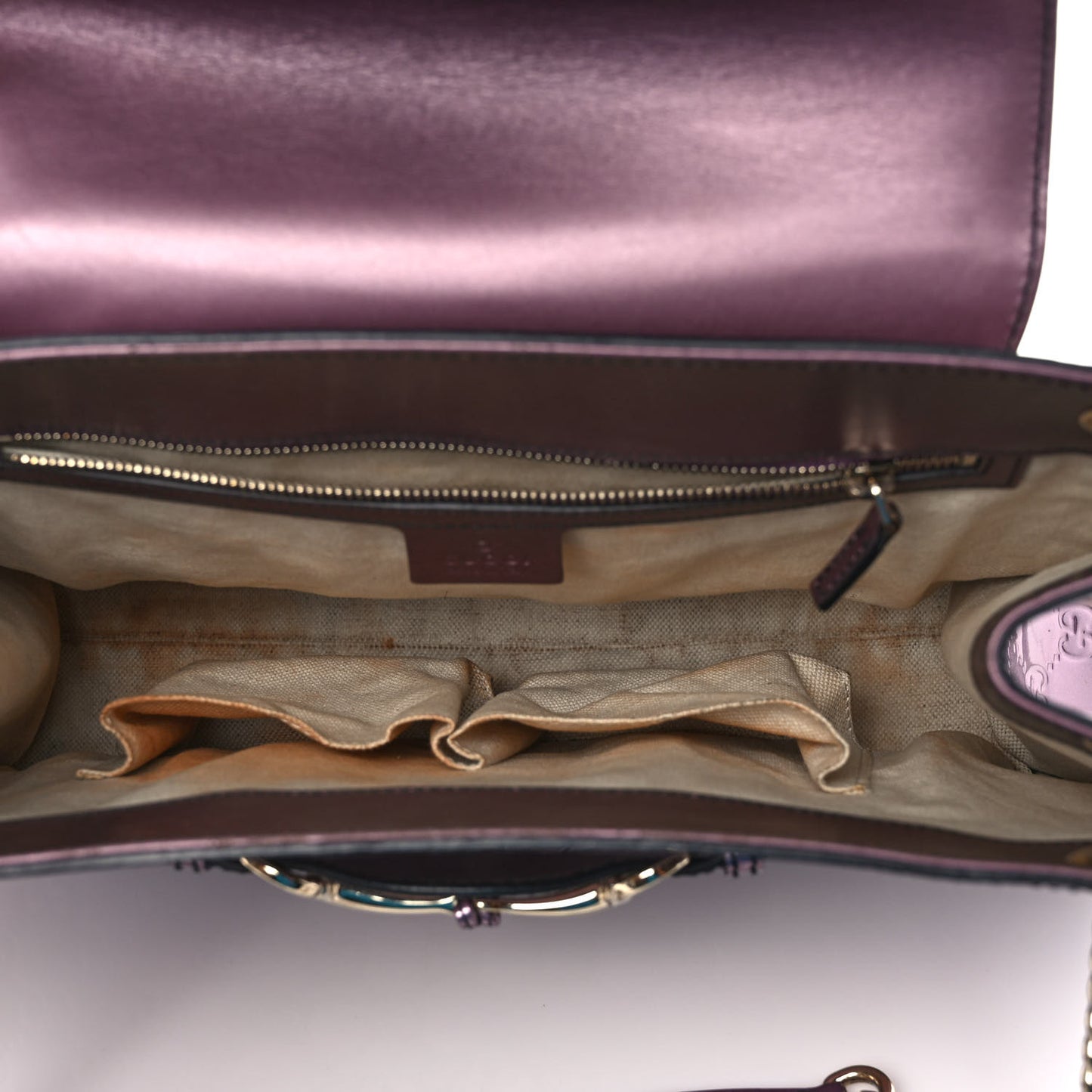 Shine Guccissima Large Emily Chain Shoulder Bag Plum