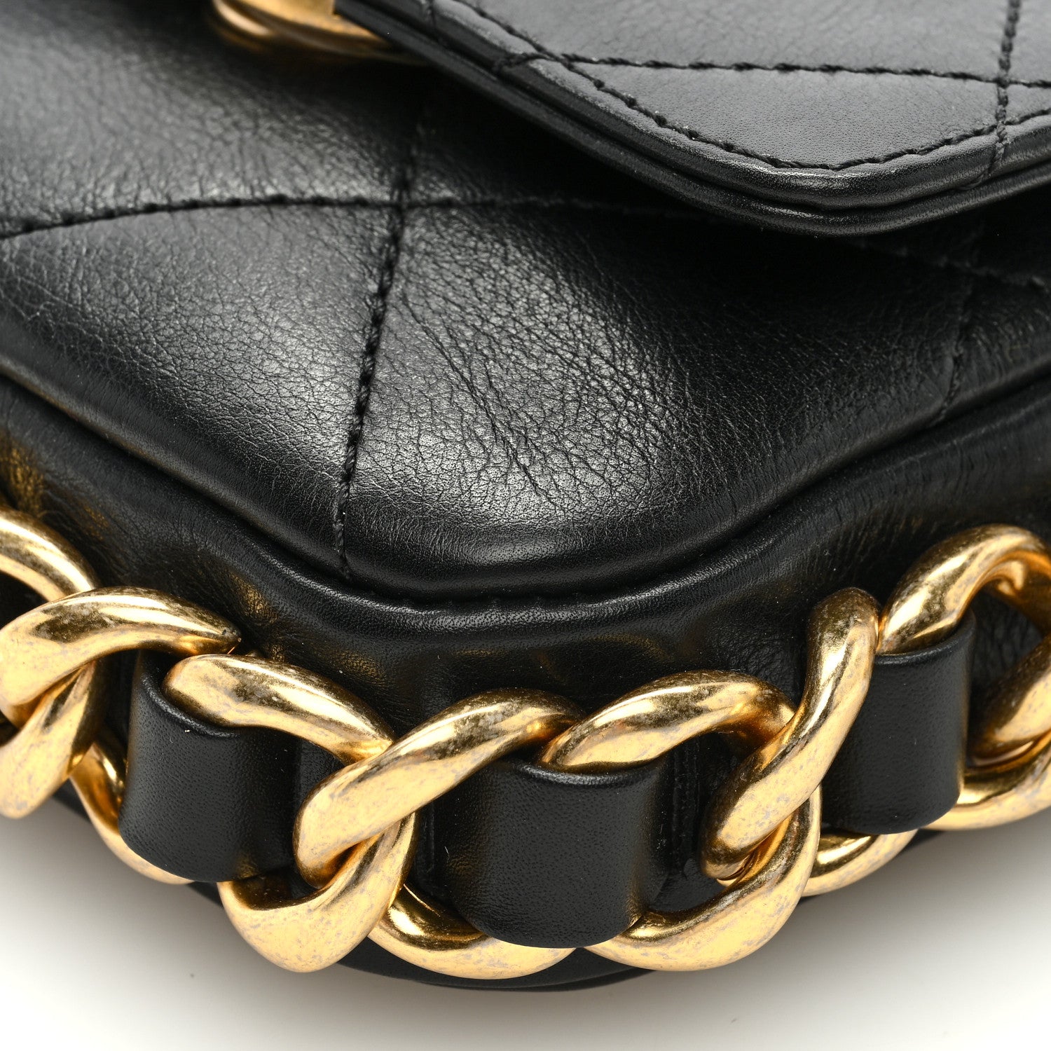 Chanel Calfskin Quilted Mini Framing Chain Bag Black 10 of 10
