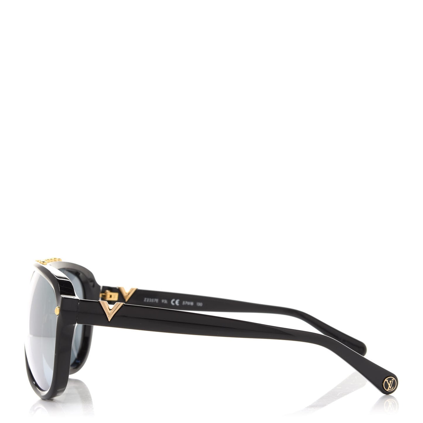 Acetate Aviator Serpico Studded Sunglasses Z2357E Black