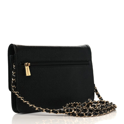Chanel Caviar Timeless CC Wallet On Chain WOC Black 3 of 11