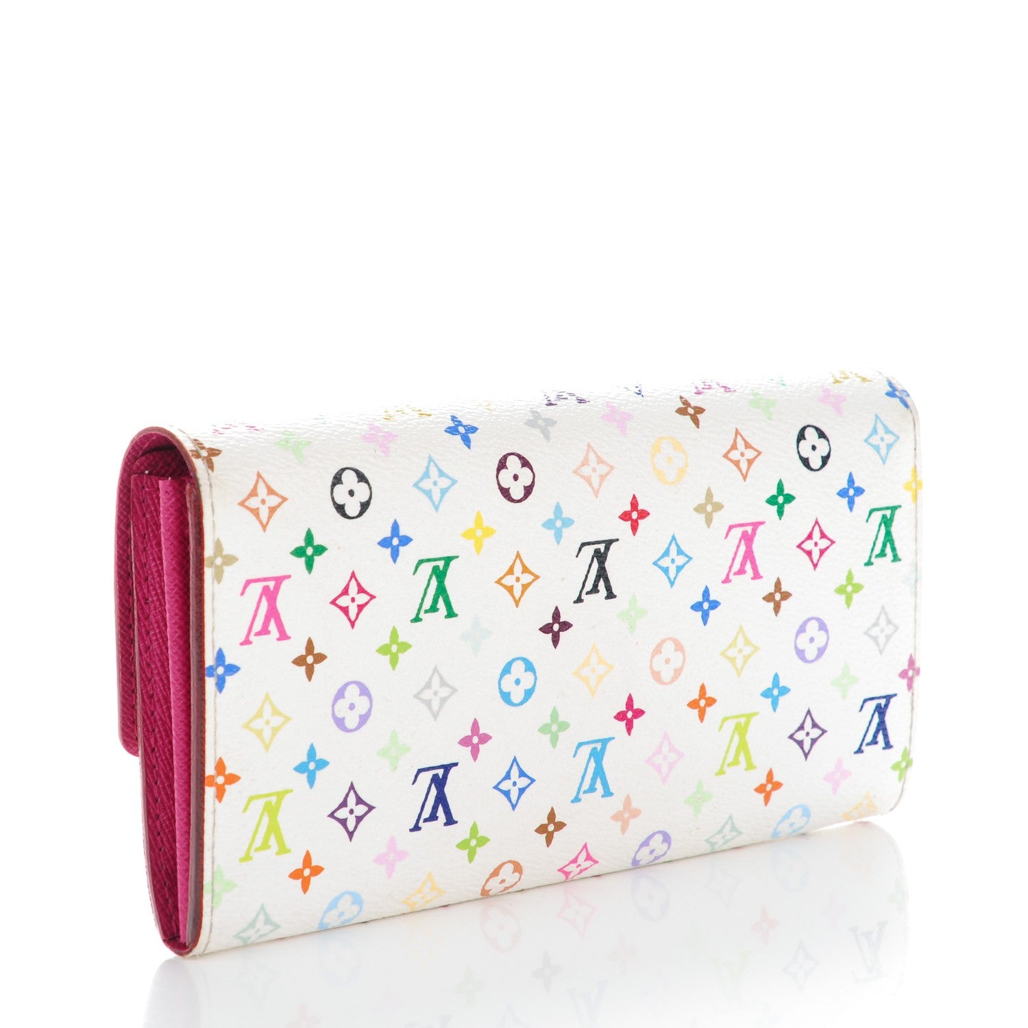 Louis Vuitton Monogram Multicolor Sarah Wallet White Eglantine 3 of 8