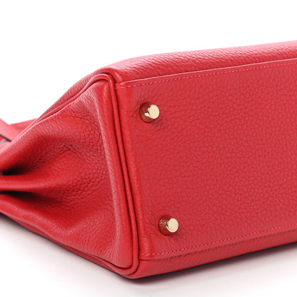 Hermes Taurillon Clemence Kelly Retourne 28 Rouge Casaque 6 of 10
