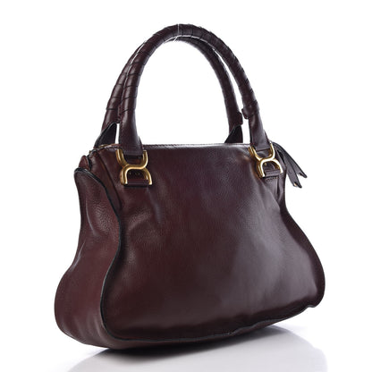 Chloe Calfskin Medium Marcie Satchel Wine Purple 3 of 8