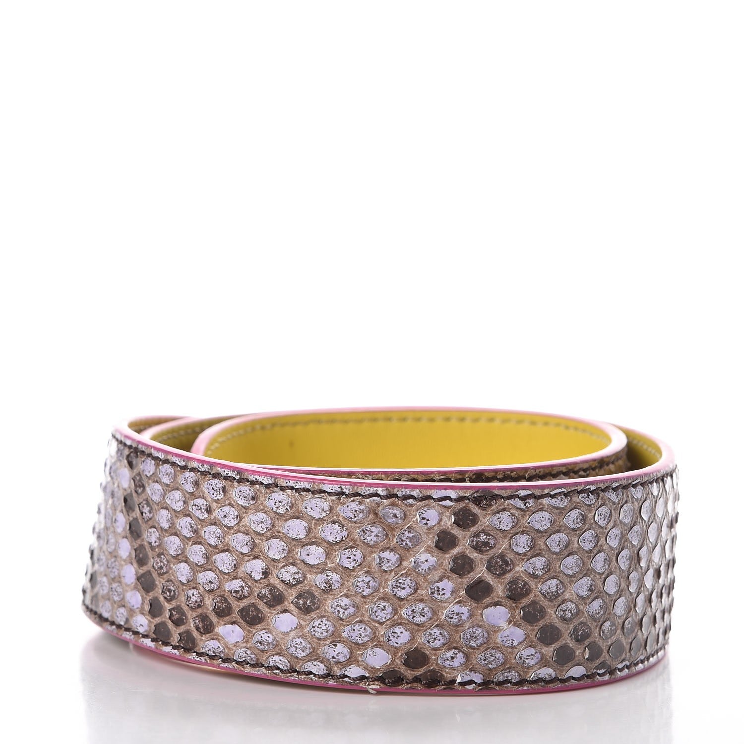 Fendi Shiny Python Vitello Dolce Strap You Purple Yellow 2 of 6