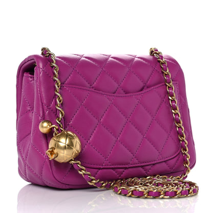 Chanel Lambskin Quilted Mini Pearl Crush Flap Purple 2 of 10