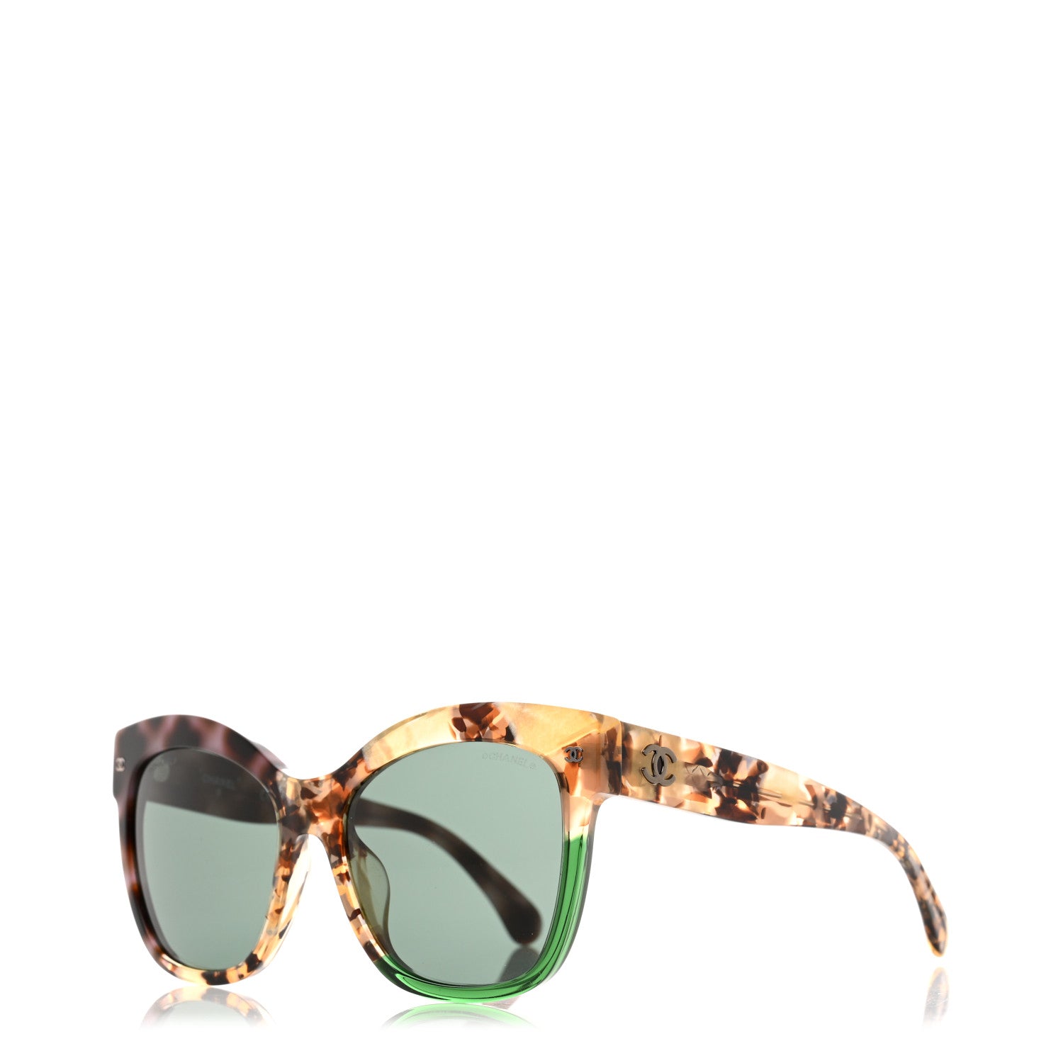 Chanel Acetate Square CC Sunglasses 71347A Tortoise 1 of 8