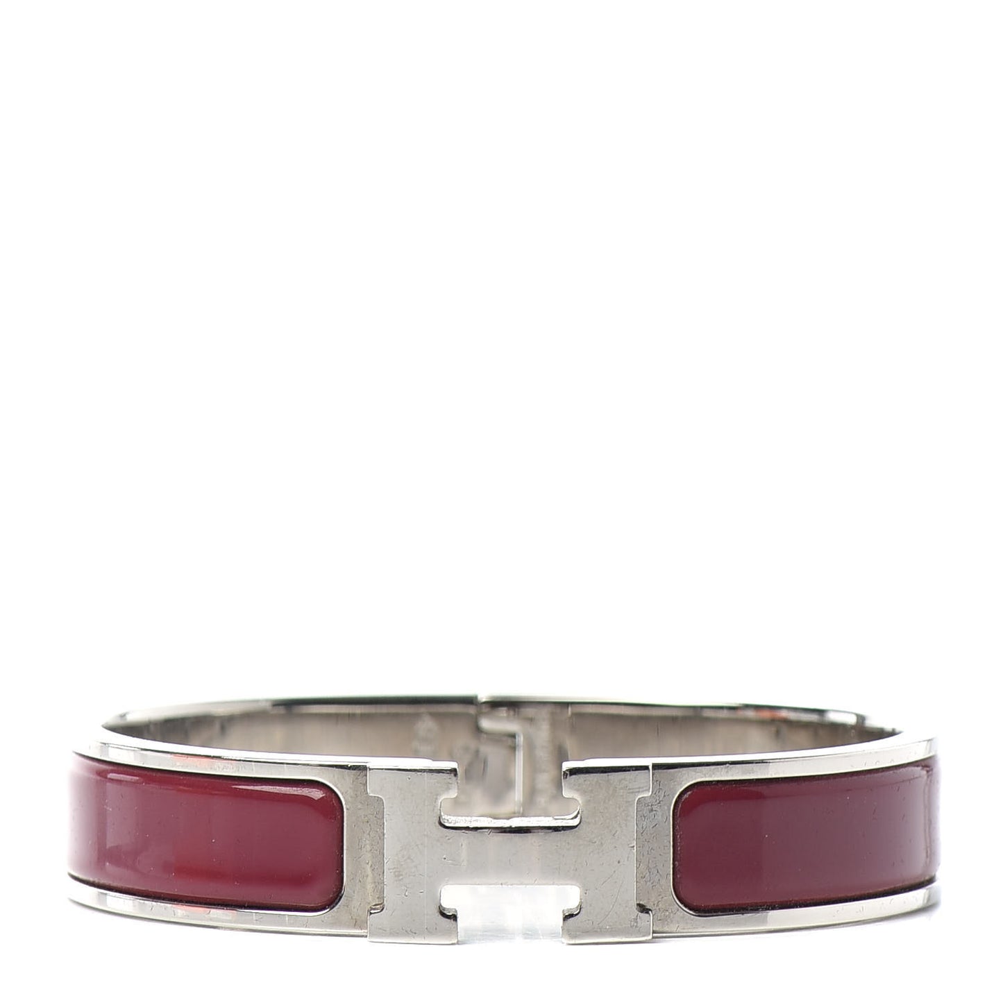 Enamel Narrow Clic Clac H Bracelet PM Rouge De Chine