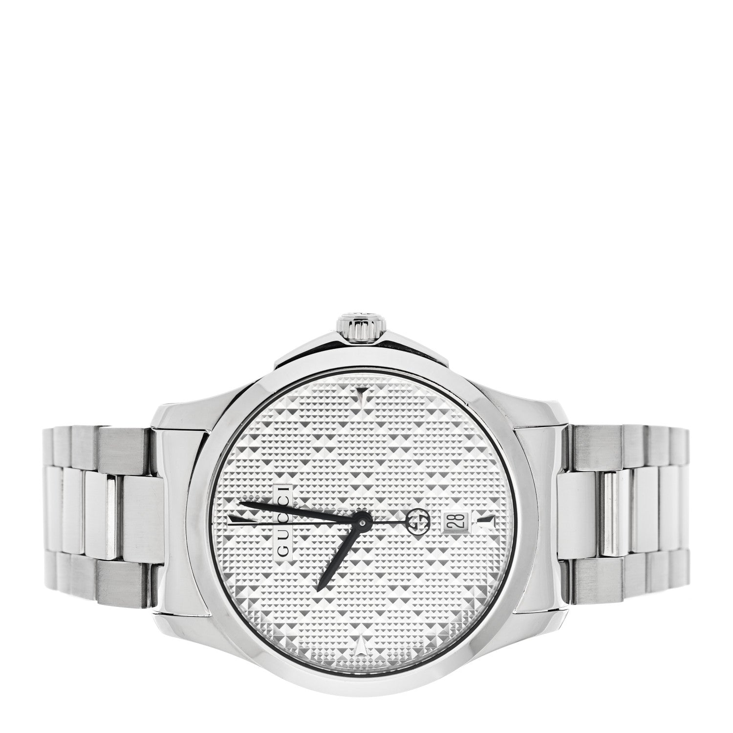 Gucci Stainless Steel 38mm G-Timeless Diamante Quartz Watch 2 of 4