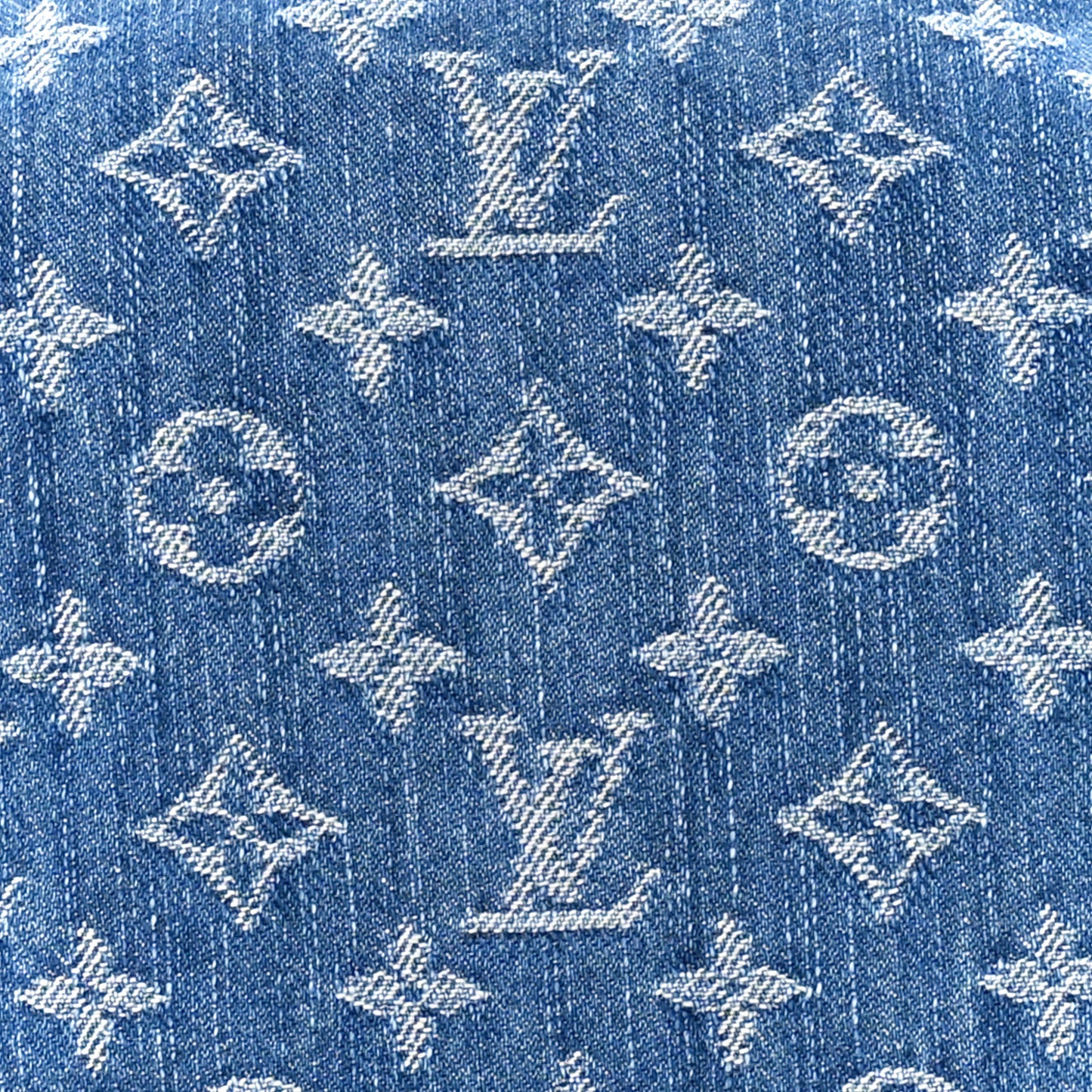 Monogram Denim Pochette Cosmetique GM Denim Blue