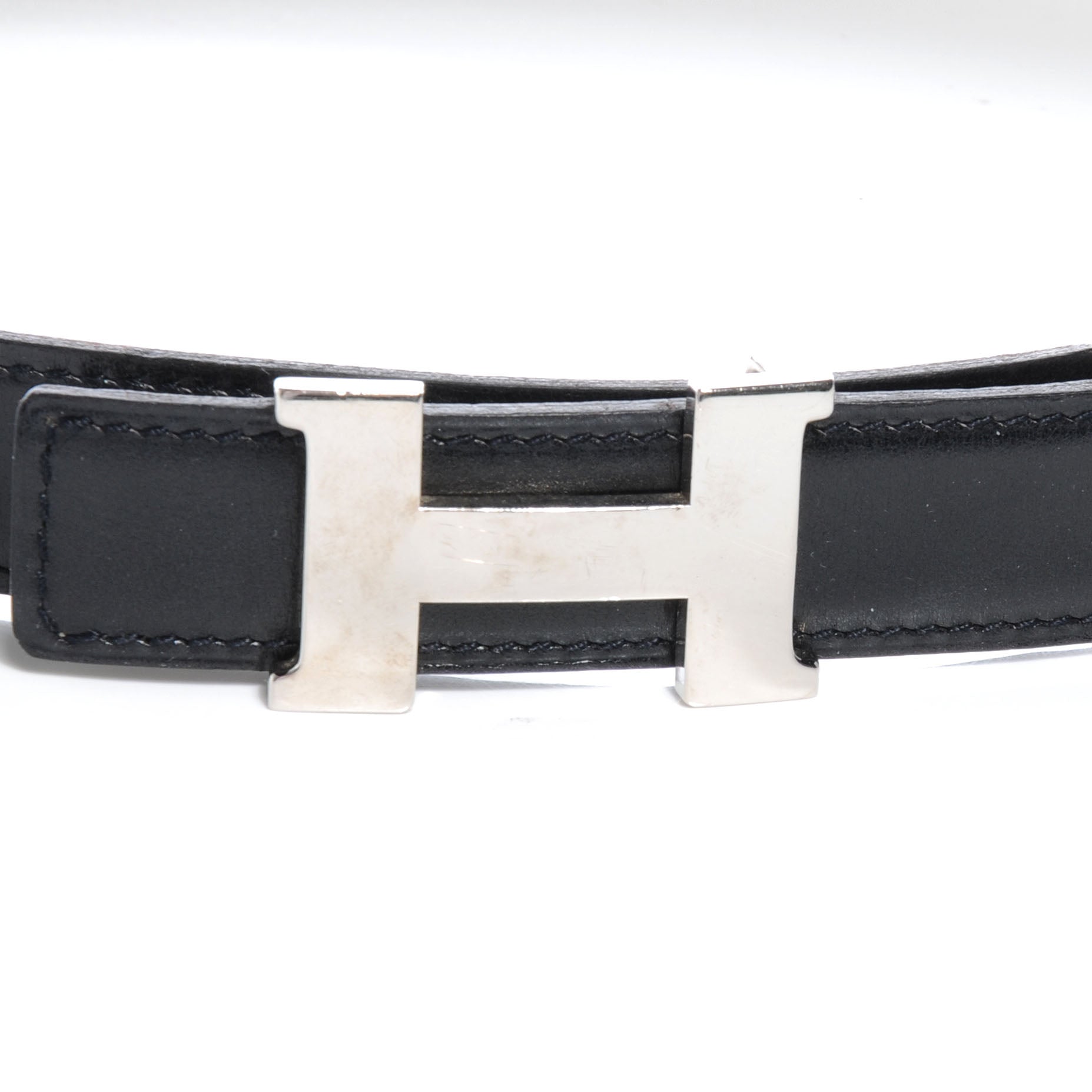 Hermes Box Togo Reversible Constance 24mm H Belt 65 Noir Gris Tourterelle 3 of 6