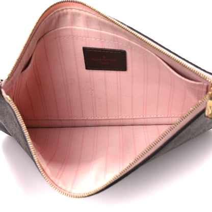 Louis Vuitton Damier Ebene Neverfull MM GM Pochette Rose Ballerine 5 of 9