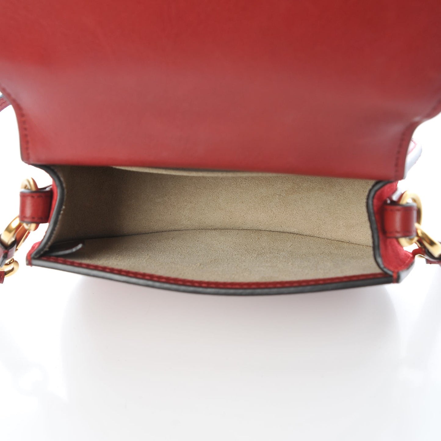 Calfskin Small Nile Bracelet Bag Dahlia Red