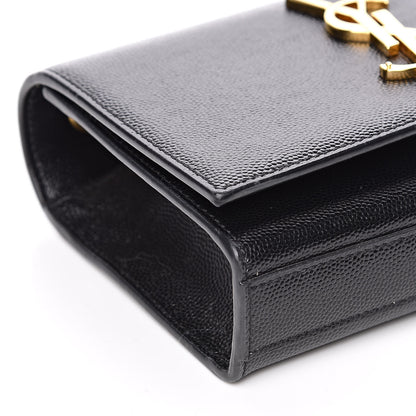 Saint Laurent Grain De Poudre Small Monogram Kate Satchel Black 8 of 12