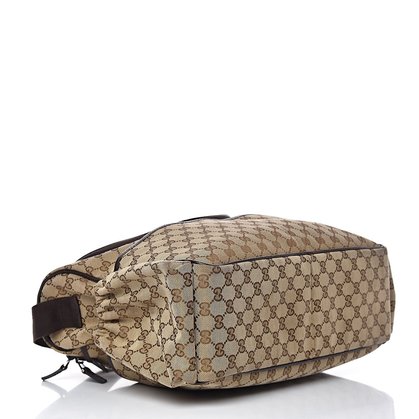 Monogram Natural Pigskin Large Diaper Bag Beige Ebony Cocoa Dark Chocolate