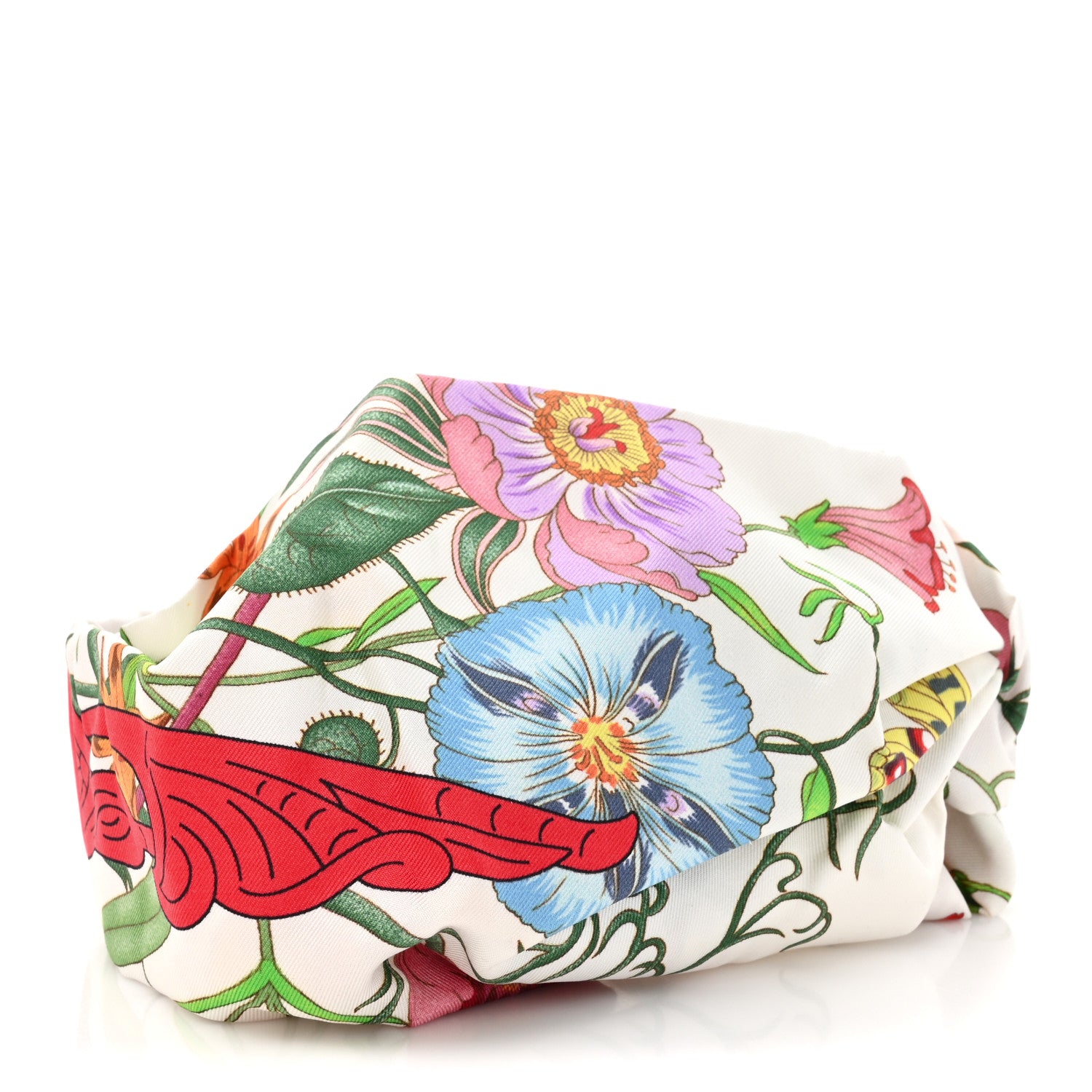 Gucci Silk Floral Headband L White Multicolor 4 of 7