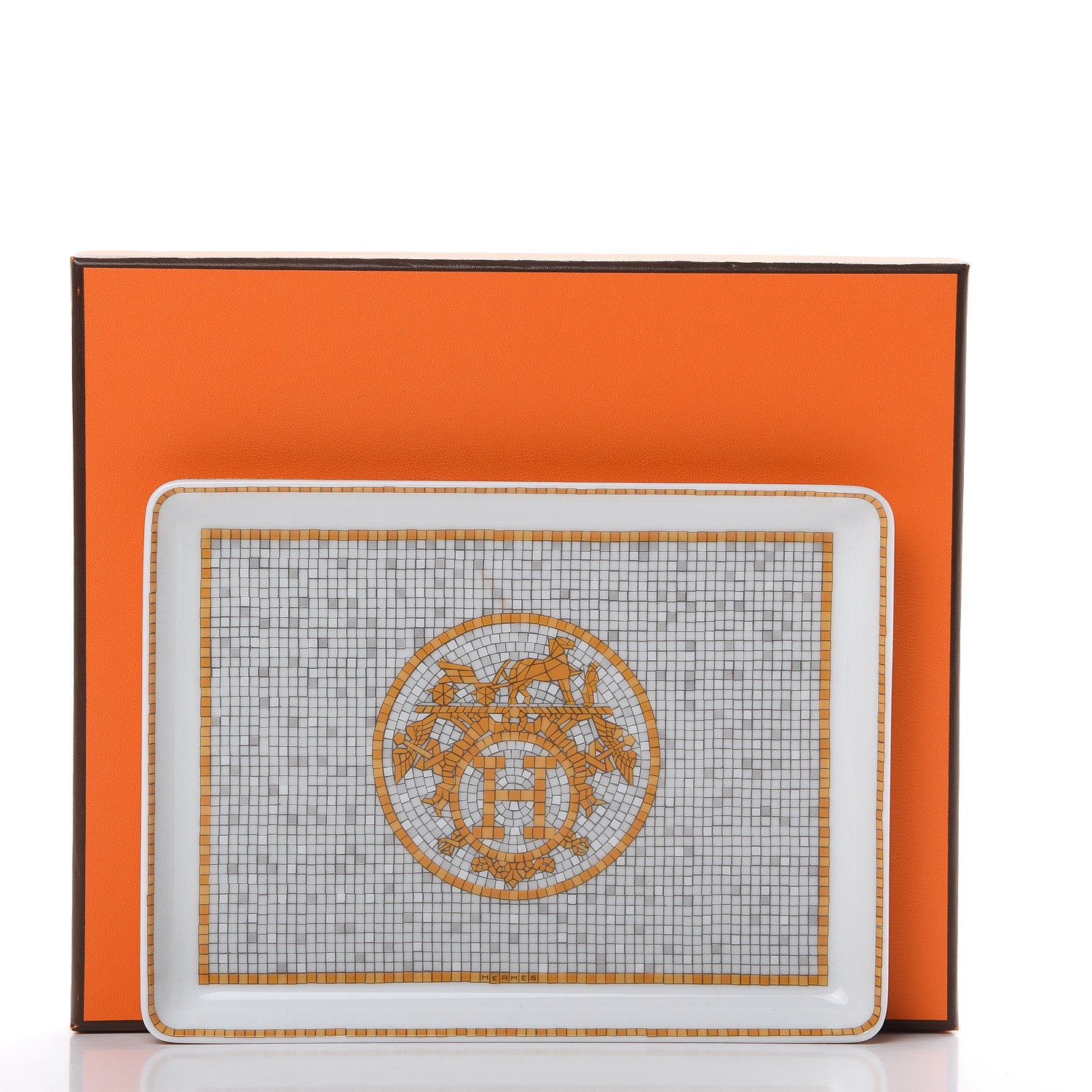 Hermes Porcelain Mosaique au 24 Sushi Plate 6 of 6
