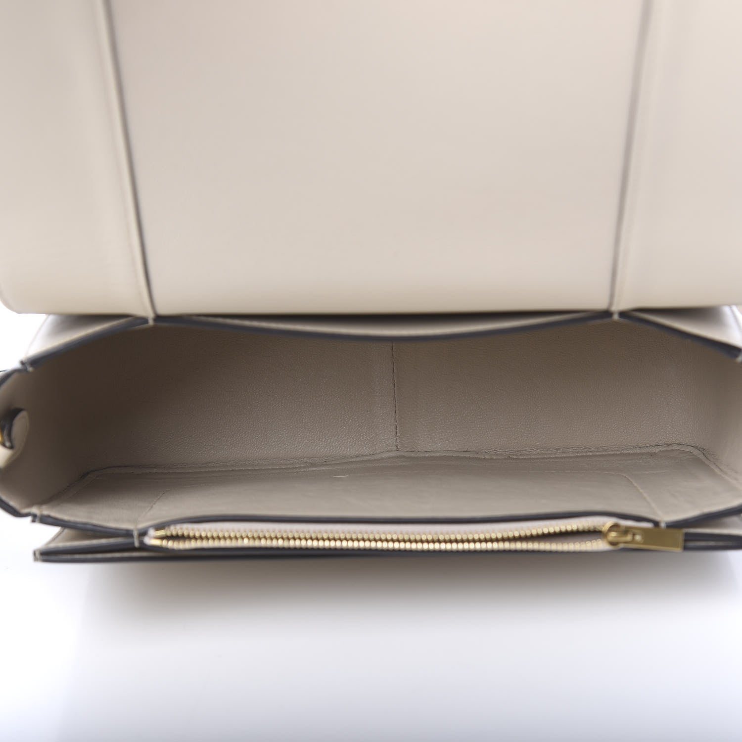 Celine Shiny Smooth Calfskin Medium Frame Shoulder Bag Grege Storm 5 of 12
