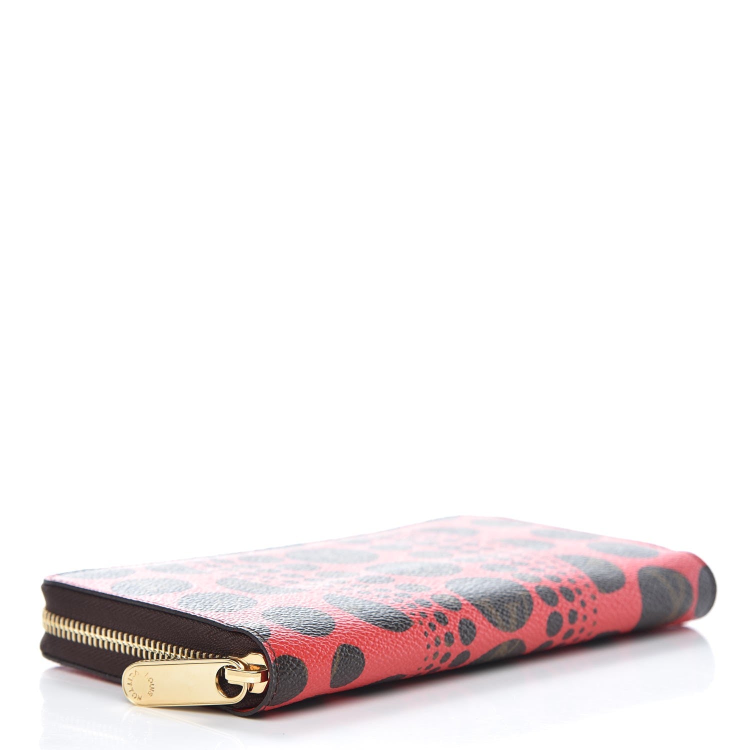Louis Vuitton Monogram Kusama Pumpkin Dots Zippy Wallet Red 4 of 7