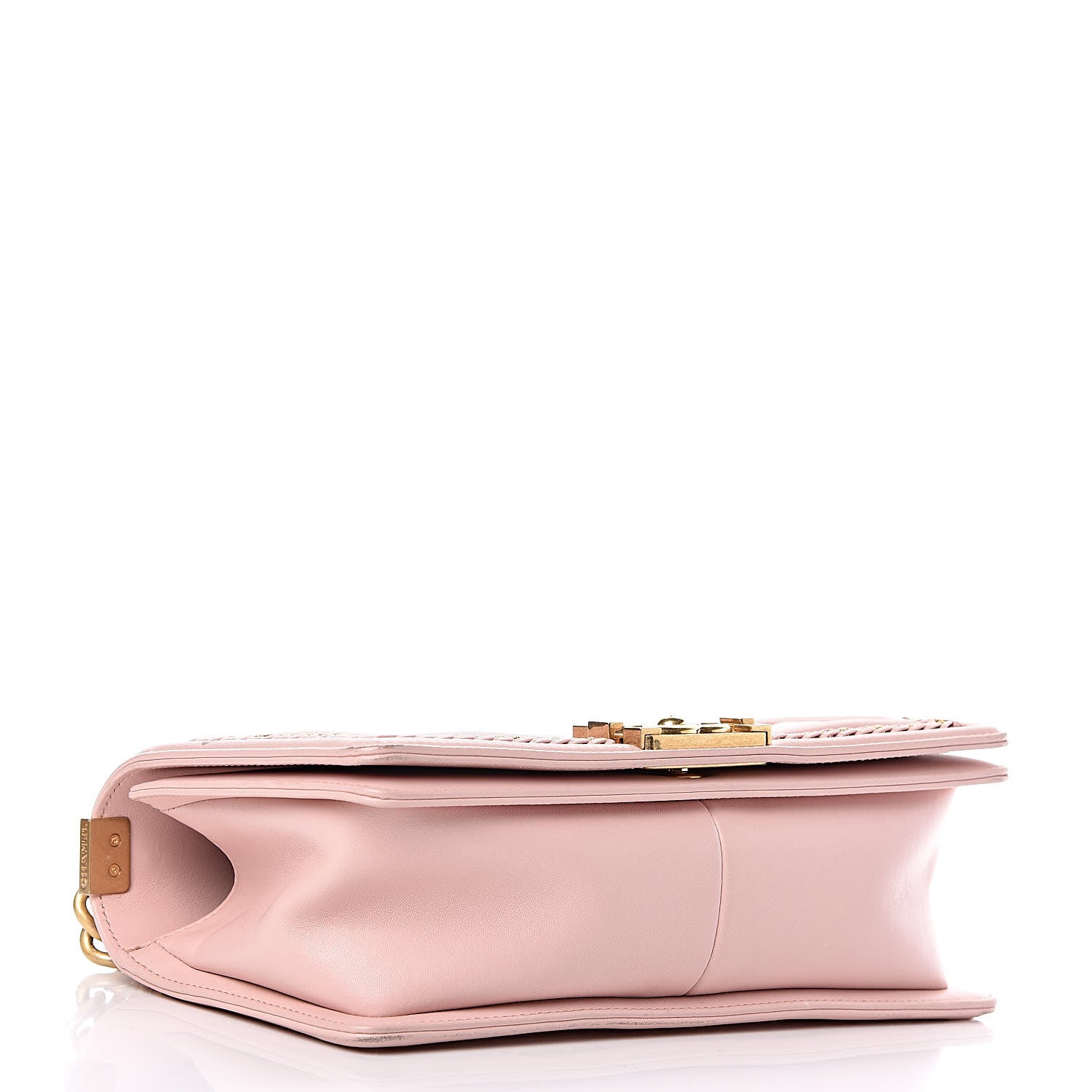 Chanel Lambskin Quilted Medium Chain Detail Boy Flap Light Pink 4 of 18