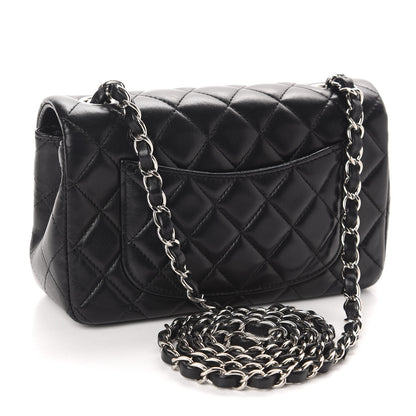 Chanel Lambskin Quilted Mini Rectangular Flap Black 3 of 11