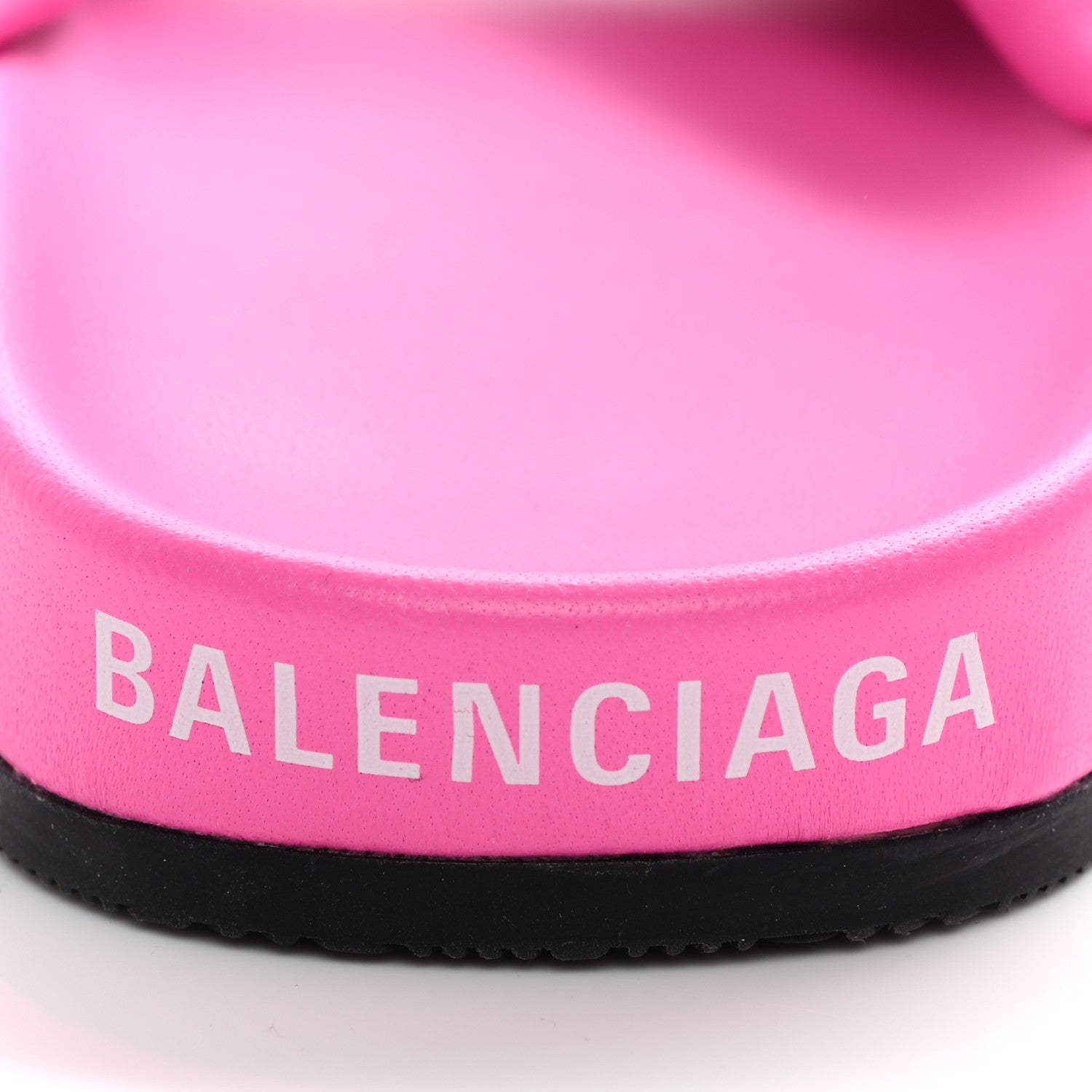 Balenciaga Smooth Nappa Logo Puffy Slide Sandals 37 Fluo Pink White 7 of 7