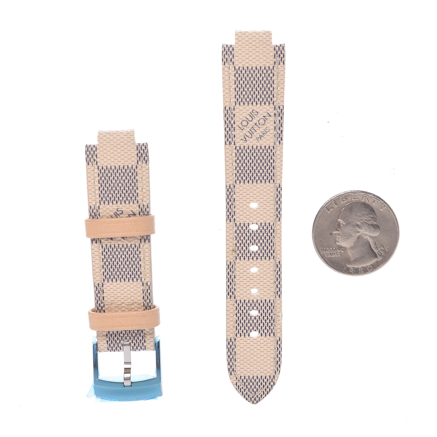 Nano Damier Azur Tambour 10mm Watch Strap