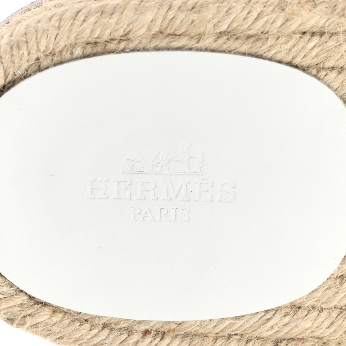 Calfskin Mens Antigua Espadrille Sandals 43 White
