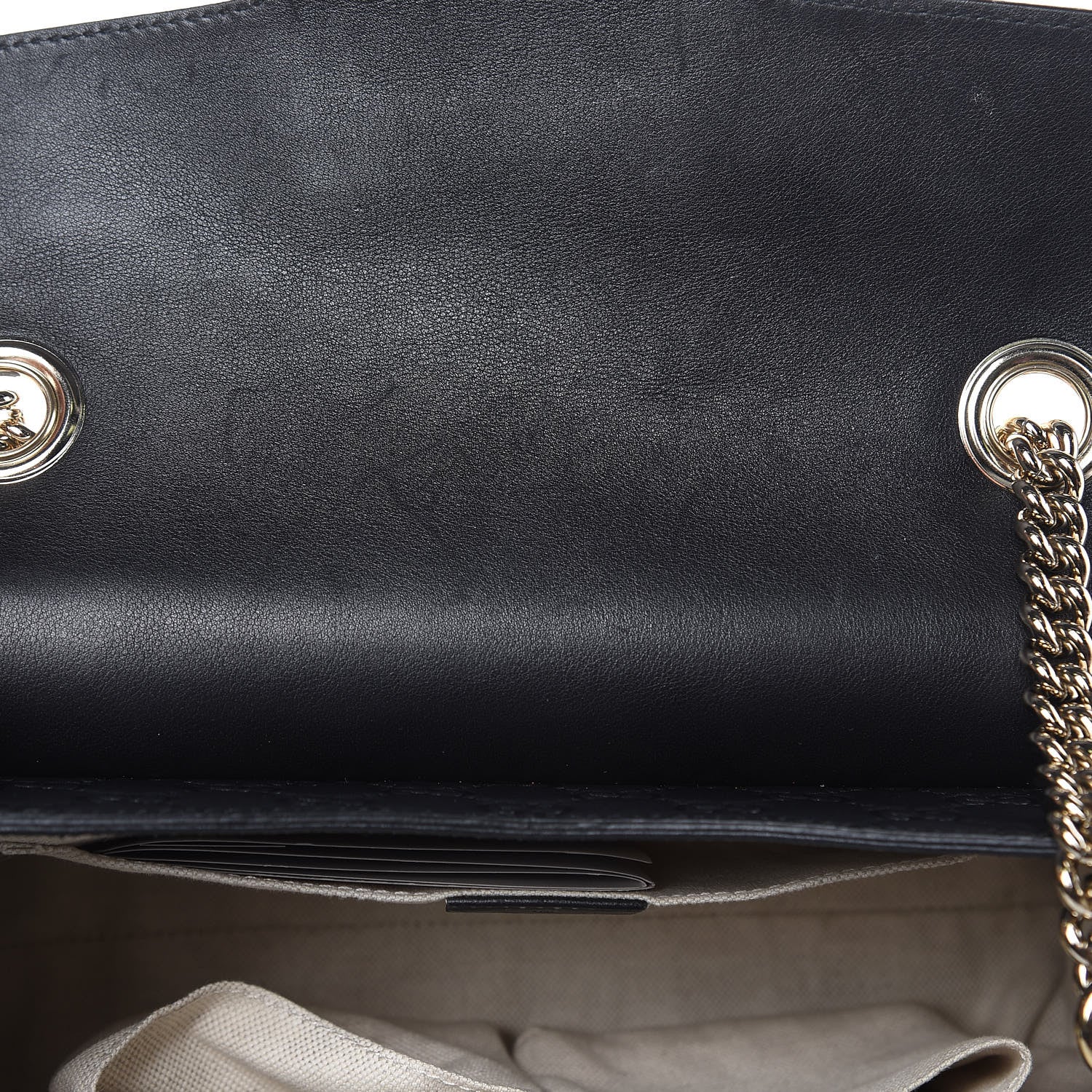 Gucci Guccissima Medium Emily Chain Shoulder Bag Black 12 of 12