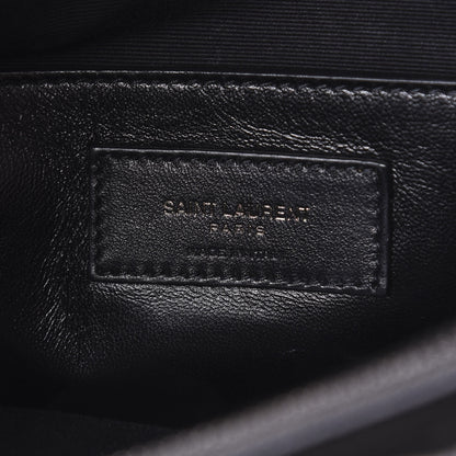 Saint Laurent Sheepskin Matelasse Chevron Monogram Large College Satchel Light Coal 7 of 20