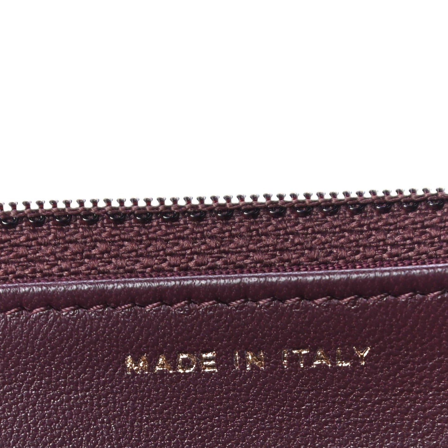 Lambskin Quilted Wallet On Chain WOC Burgundy