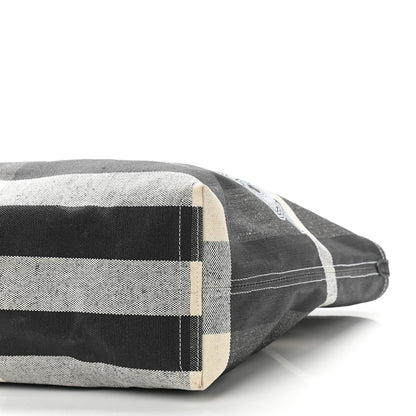 Burberry Coated Canvas Mega Check Medium Doodle Tote Black White 10 of 10