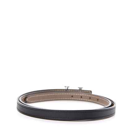 Hermes Swift Epsom 13mm 5382 Rock Belt 85 Black Etoupe 3 of 7