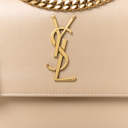 Saint Laurent Calfskin Medium Monogram Sunset Dark Beige 10 of 13