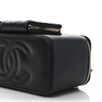 Chanel Caviar Quilted Top Handle Pocket Vanity Case Black 9 of 10