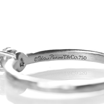 Tiffany 18K White Gold Diamond .16ct Paloma Picasso Hammered Solitaire Ring 53 6.25 5 of 5