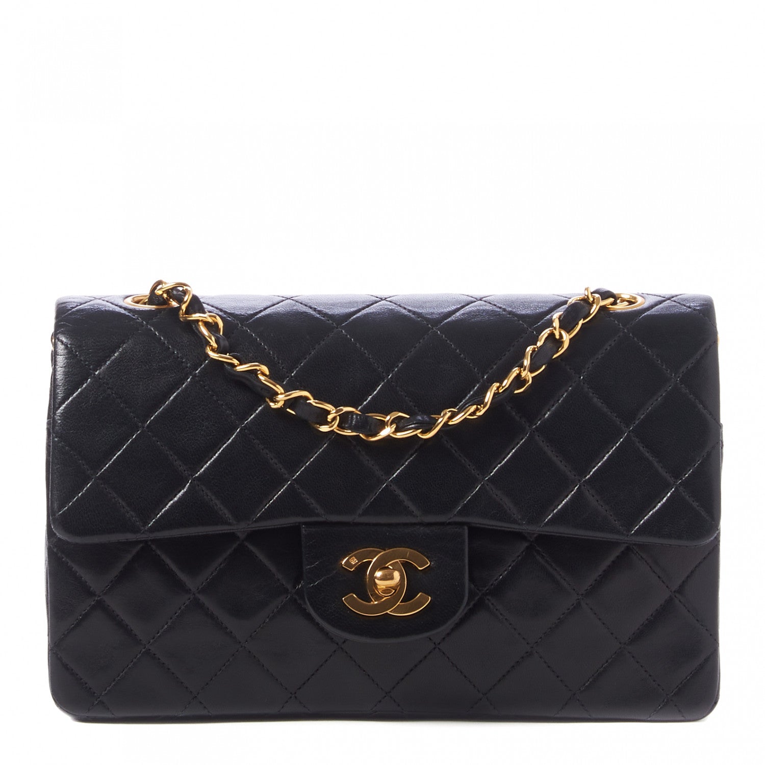 Chanel Lambskin Quilted Small Double Flap Black 1 of 9