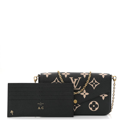 Louis Vuitton Empreinte Monogram Giant Felicie Pochette Black Beige 3 of 11