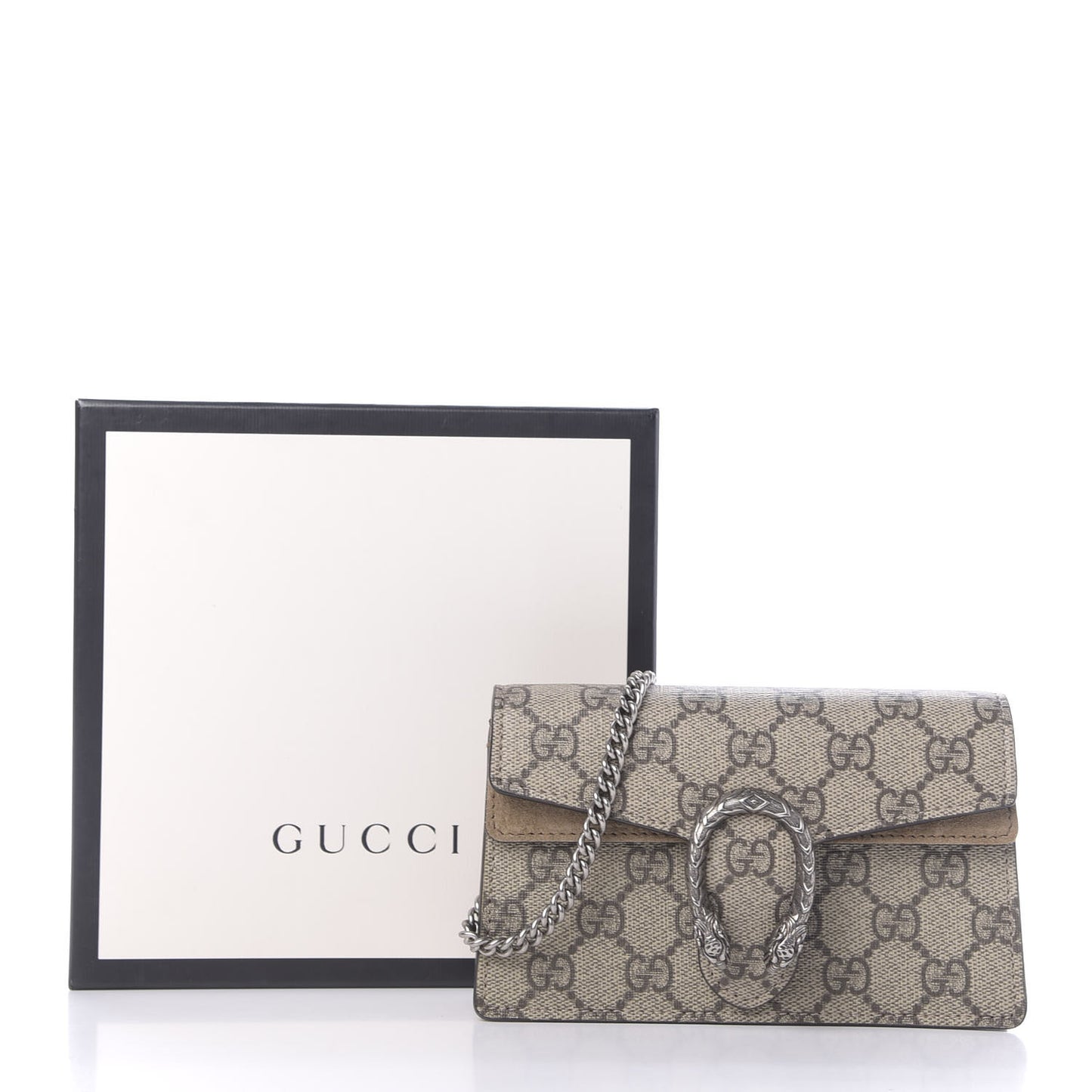 GG Supreme Monogram Super Mini Dionysus Shoulder Bag Taupe