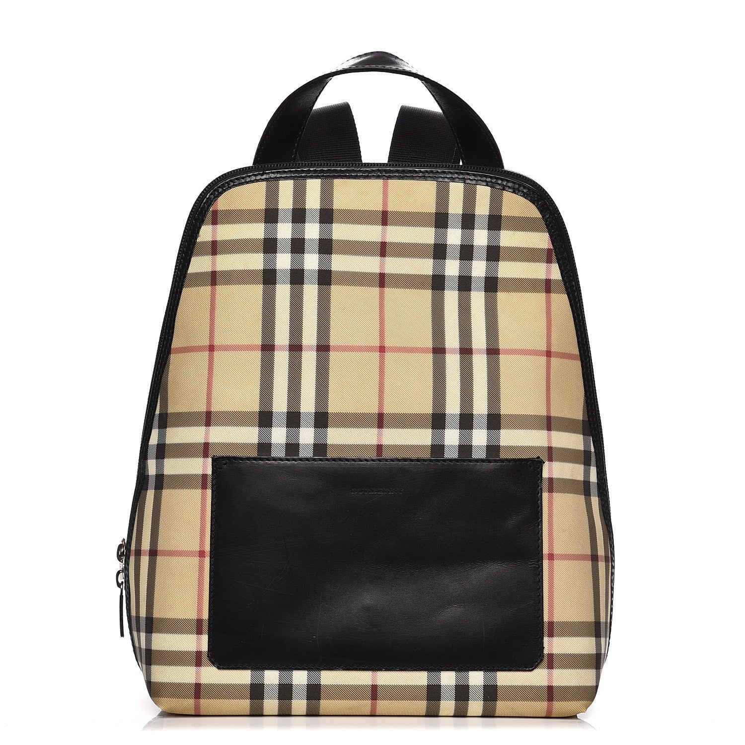 Burberry Canvas House Check Backpack Black 1 of 18