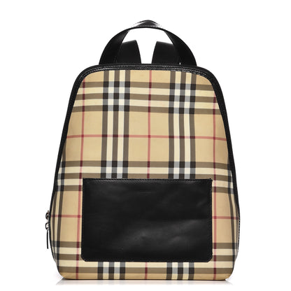 Burberry Canvas House Check Backpack Black 1 of 18