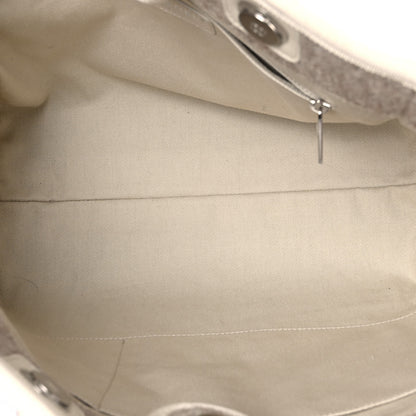 Chanel Mixed Fibers Small Deauville Tote Light Grey 5 of 14