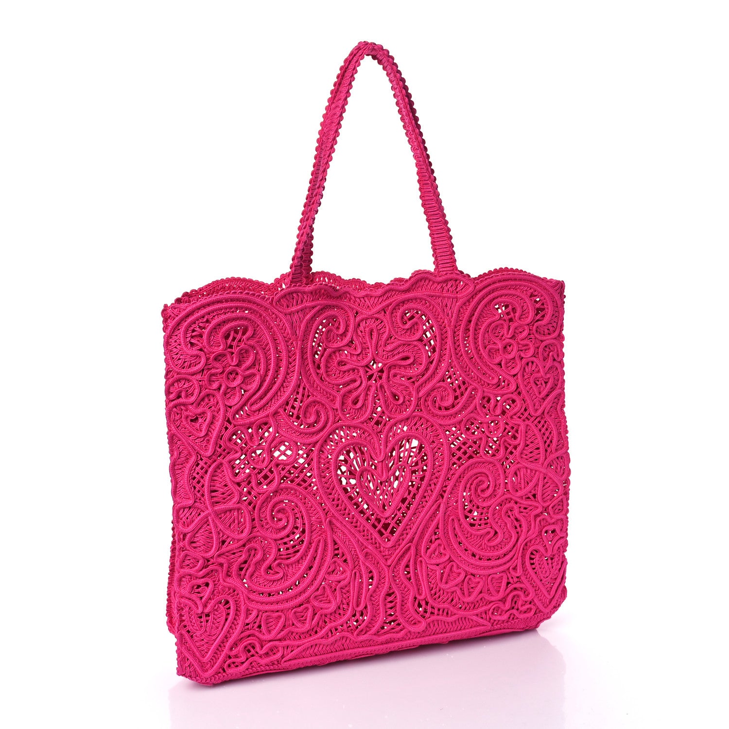 Dolce & Gabbana Cordonetto Lace Large Beatrice Tote Pink 3 of 8