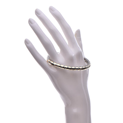 John Hardy Sterling Silver 18K Yellow Gold Flex Naga Cuff Bracelet M 2 of 5
